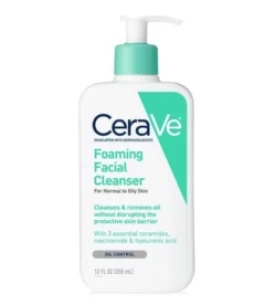 منظف الوجه الرغوي (Foaming Facial Cleanser) من سيرافي (CeraVe) - للبشرة العادية إلى الدهنية - 355 مل